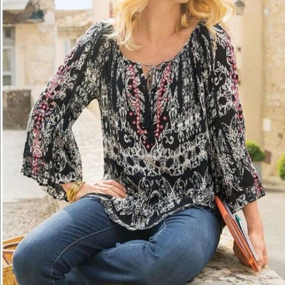 Soft Surroundings Life Off The Party Grace Top - Picture 1 of 7